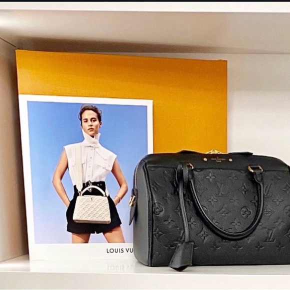 Louis Vuitton Speedy Bandoulière 25 in black empreinte leather - Picture 12 of 16